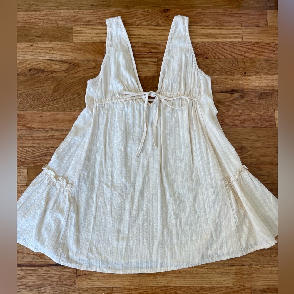 Pale yellow mini dress